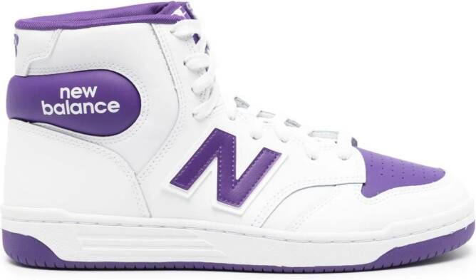 New Balance 480 leren high-top sneakers Wit