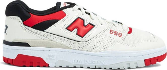 New Balance 550 logo-embossed low-top leather sneakers Wit