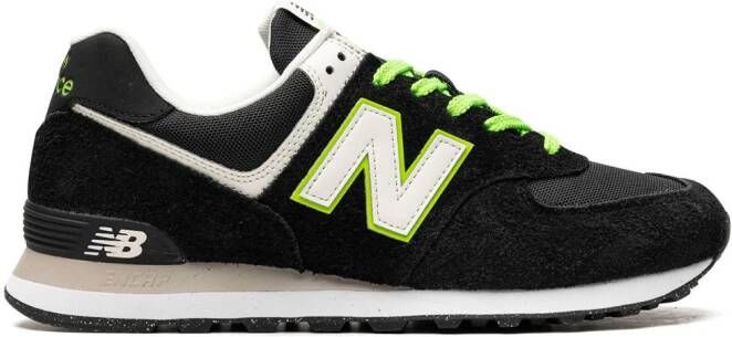 New Balance "574 Black White Green sneakers" Zwart