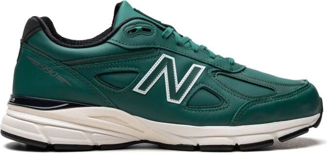 New Balance 990v4 Made in USA "Teal White" sneakers Groen