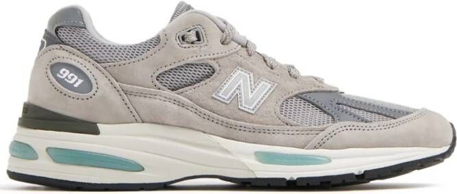 New Balance 574 suède sneakers met vlakken Groen