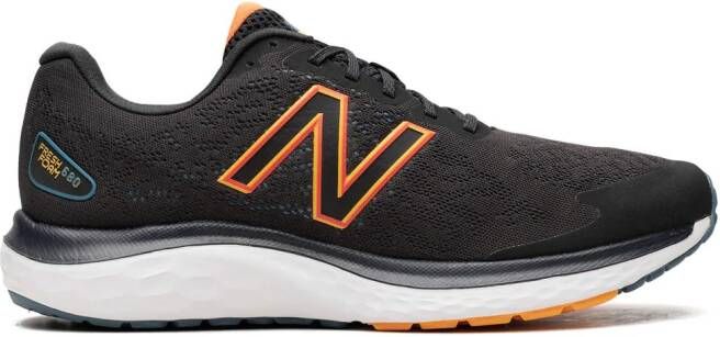 New Balance "Fresh Foam 680v7 Black Orange sneakers" Zwart