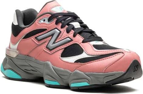 New Balance Kids 9060 "Pink Teal" leren sneakers Roze