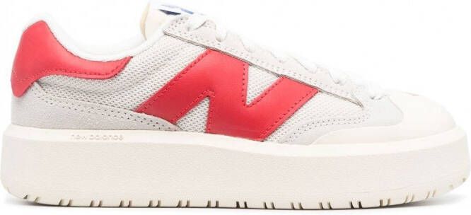 New Balance Sneakers met logopatch Wit