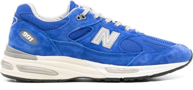 New Balance Made in UK 991v2 sneakers met logopatch Blauw