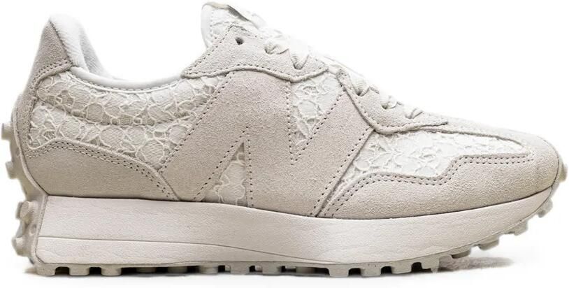 New Balance 327 sneakers met vlakken van kant Beige