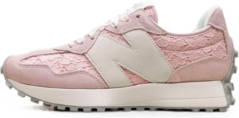 New Balance 327 sneakers met vlakken van kant Roze - Foto 4
