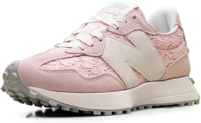 New Balance 327 sneakers met vlakken van kant Roze - Foto 3
