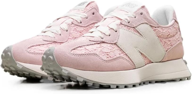 New Balance 327 sneakers met vlakken van kant Roze - Foto 5