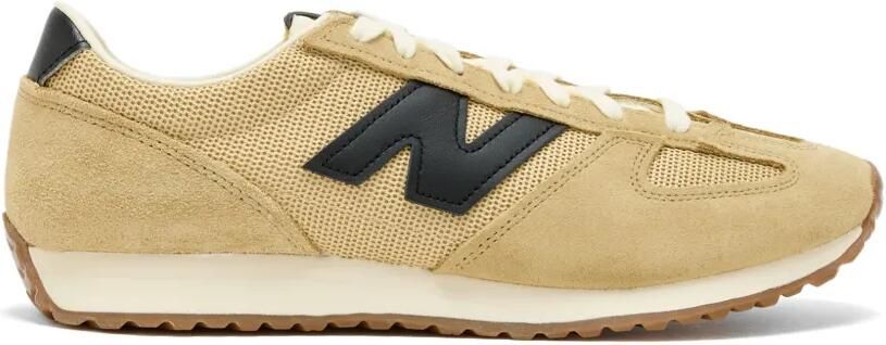 New Balance 327 suède sneakers met vlakken Blauw