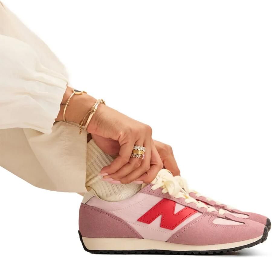 New Balance 471 sneakers met suède vlakken Roze - Foto 2