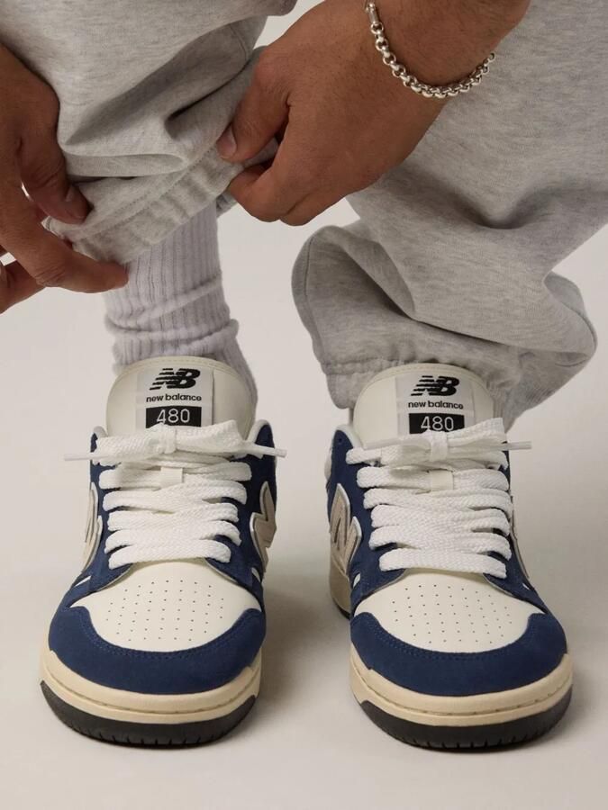 New Balance 480 suède leren sneakers Blauw - Foto 2