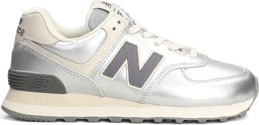 New Balance 574 leren sneakers Zilver