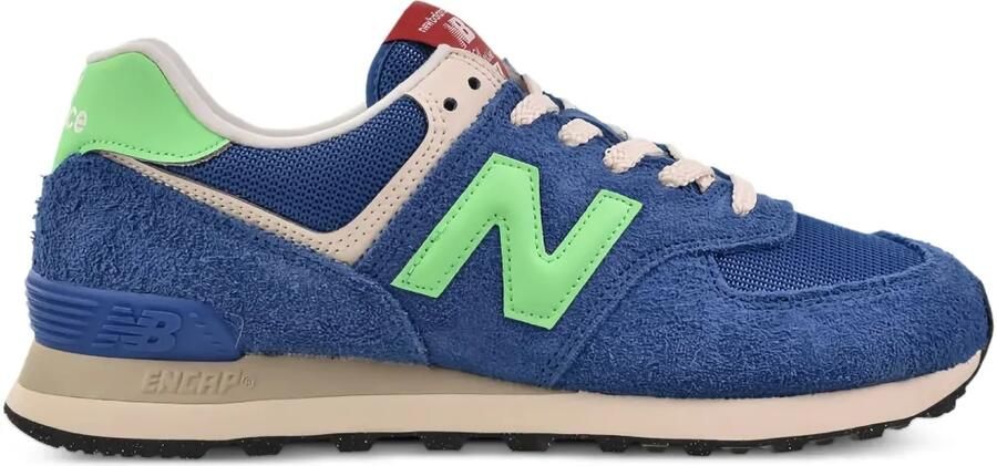 New Balance C-90 geperforeerde suède sneakers Groen