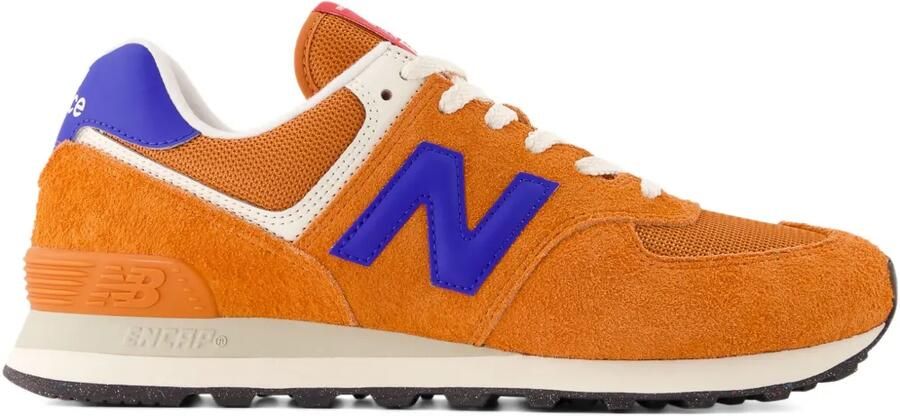 New Balance 574 suède sneakers met logo Oranje