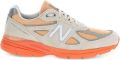 New Balance 990v4 sneakers met mesh vlakken Beige - Beige