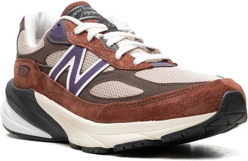 New Balance 990v6 "Made in USA Rich Oak Cosmic Grape" sneakers Bruin - Foto 2
