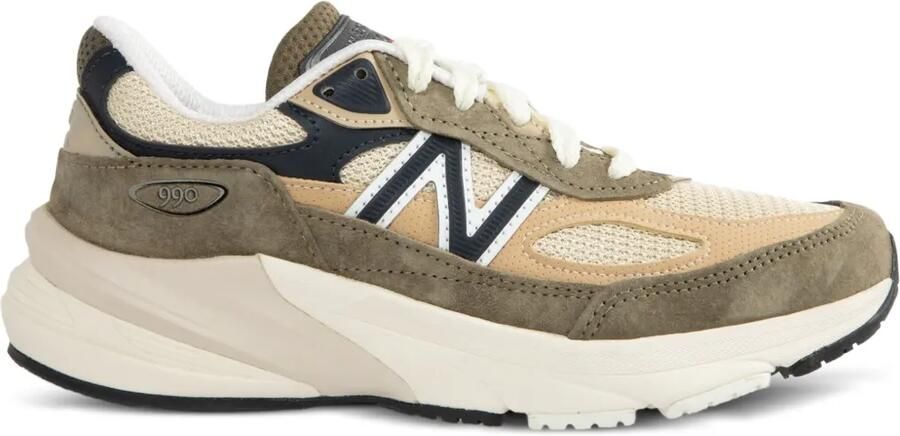 New Balance 990v6 sneakers met suède vlakken Groen
