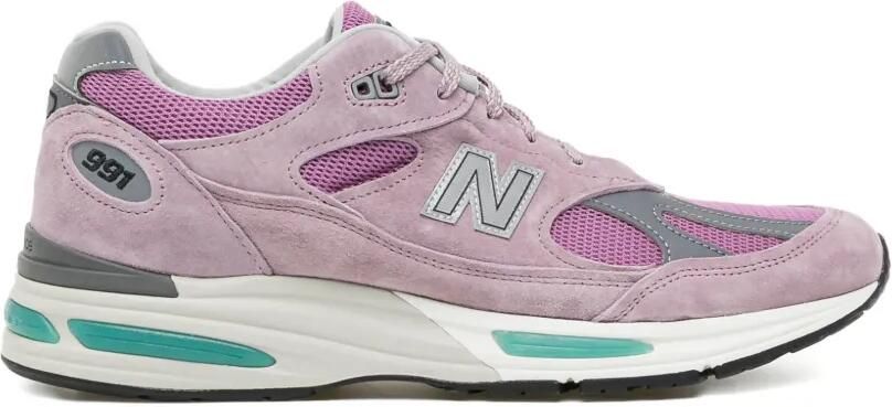 New Balance 991v2 low-top sneakers met vlakken Paars