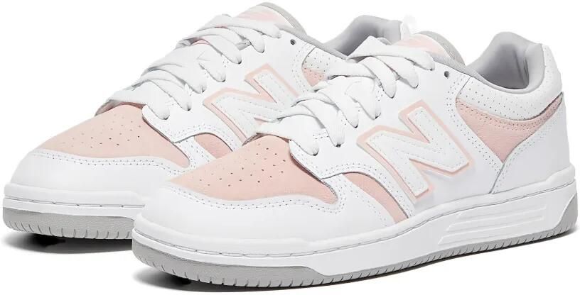 New Balance BB480 geperforeerde leren sneakers Wit - Foto 2