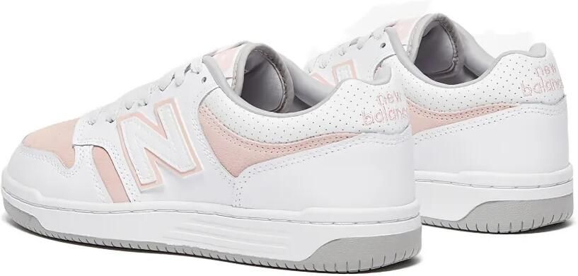 New Balance BB480 geperforeerde leren sneakers Wit - Foto 3