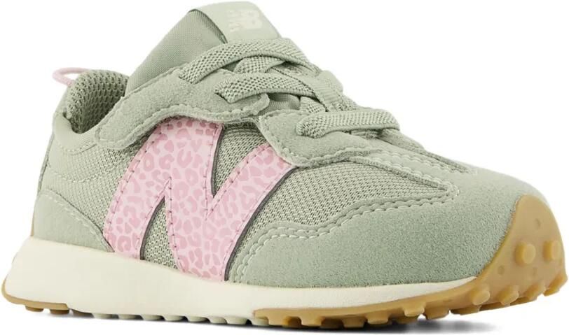 New Balance Kids 327 Lace sneakers met luipaardprint Groen
