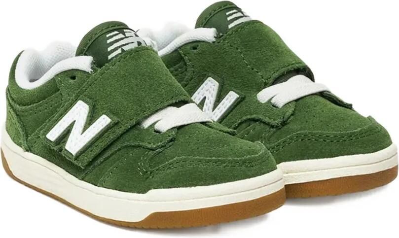 New Balance Kids 480 suède sneakers met klittenband Groen