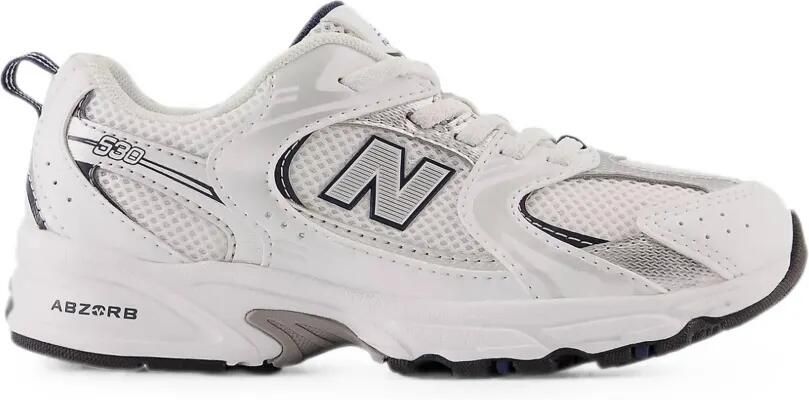 New Balance Kids 530 sneakers met elastische veters en vlakken Wit