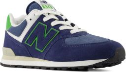 New Balance Kids 574 Lace sneakers met reliëf Blauw
