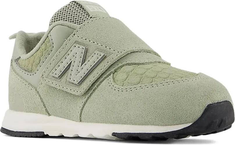 New Balance Kids 574 New-B Hook & Loop sneakers met reliëf en bandje Groen