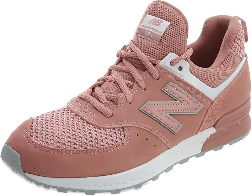 New Balance Kids 574 suède mesh sneakers Roze