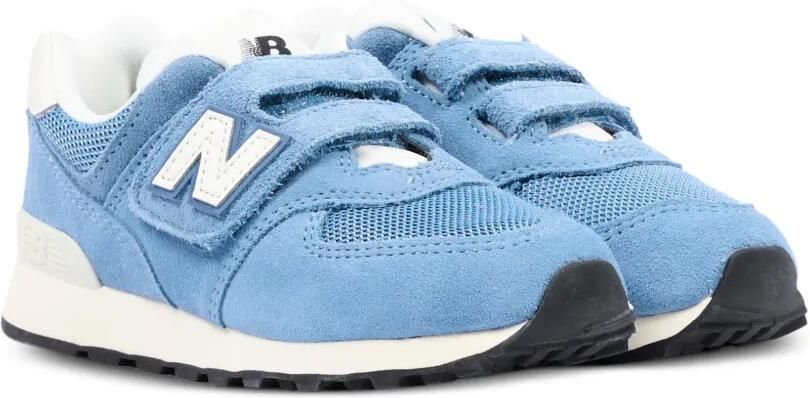 New Balance Kids 574 touch-strap sneakers Blauw
