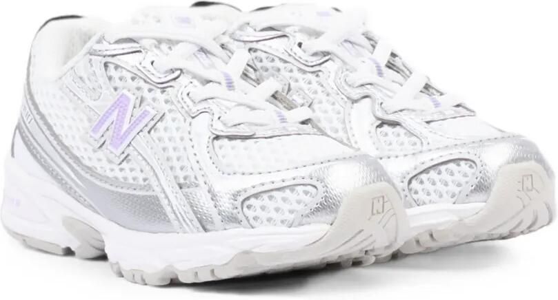 New Balance Kids 740 mesh sneakers met metallic-effect Wit