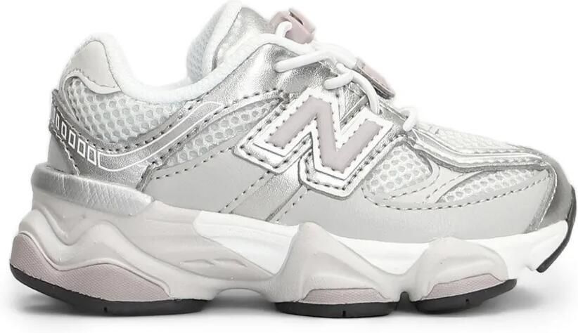 New Balance Kids 9060 Bungee sneakers met mesh vlak Zilver