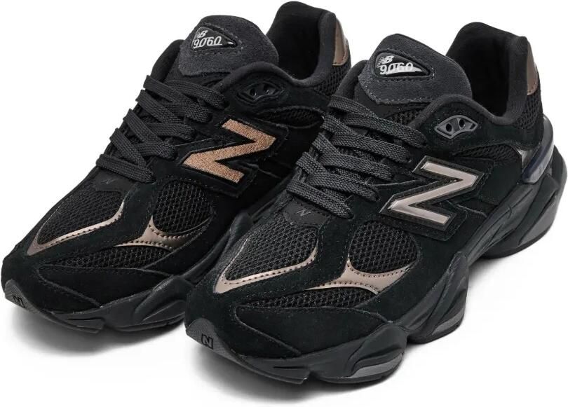 New Balance Kids 9060 GS sneakers met overlay details Zwart