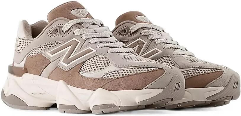 New Balance Kids 9060 sneakers met kant Bruin