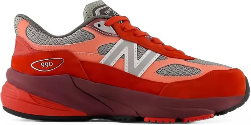 New Balance Kids 990V6 lace-up sneakers Rood