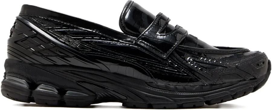 New Balance Slip-on sneakers met krokodillen effect BLACK BLACK