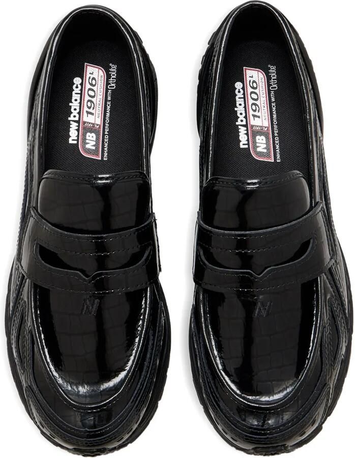 New Balance Slip-on sneakers met krokodillen effect BLACK BLACK - Foto 2