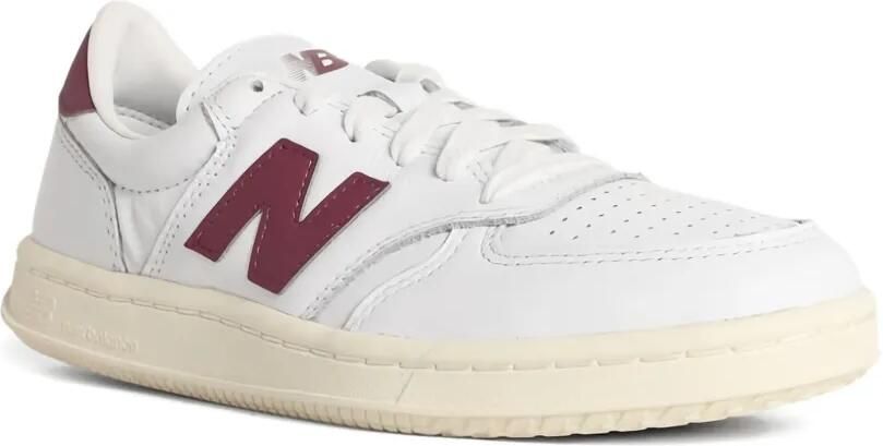 New Balance T500 leren sneakers met logopatch Wit