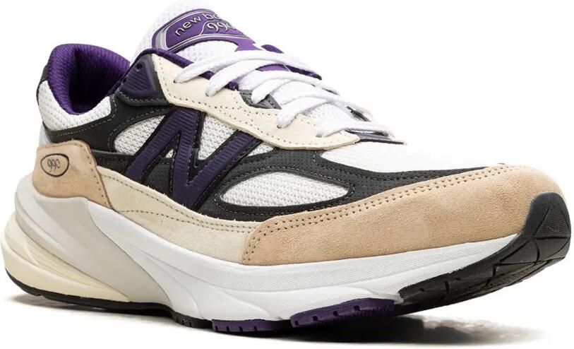 New Balance x Teddy Santis 990v6 "Made In USA White Black Plum" sneakers Wit