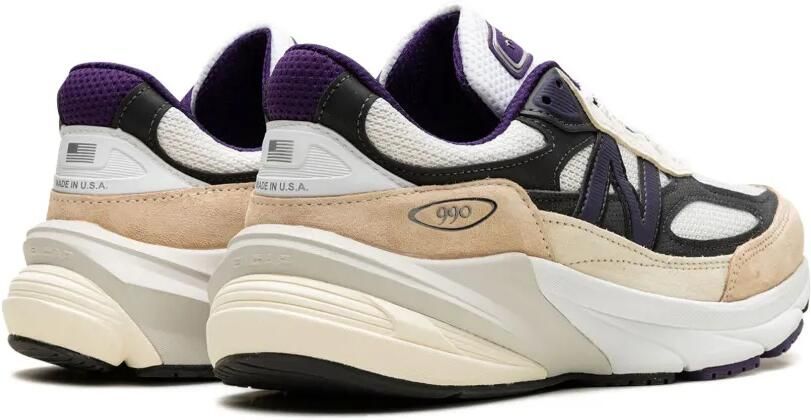 New Balance x Teddy Santis 990v6 "Made In USA White Black Plum" sneakers Wit - Foto 2