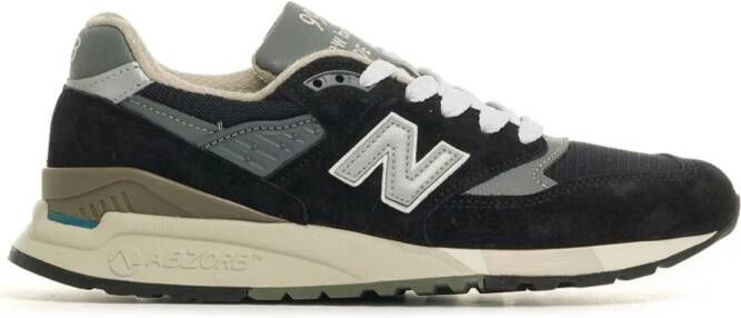 New Balance U998BL sneakers met logo-applicatie Zwart