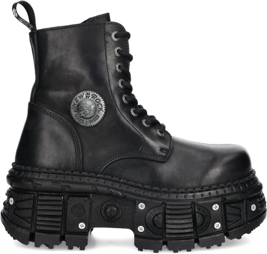 NEW ROCK 100 mm veterlaarzen Zwart