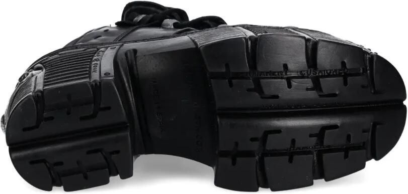 NEW ROCK 120 mm M-TM106-C2 laarzen met plateauzool en gespbandje Zwart - Foto 5