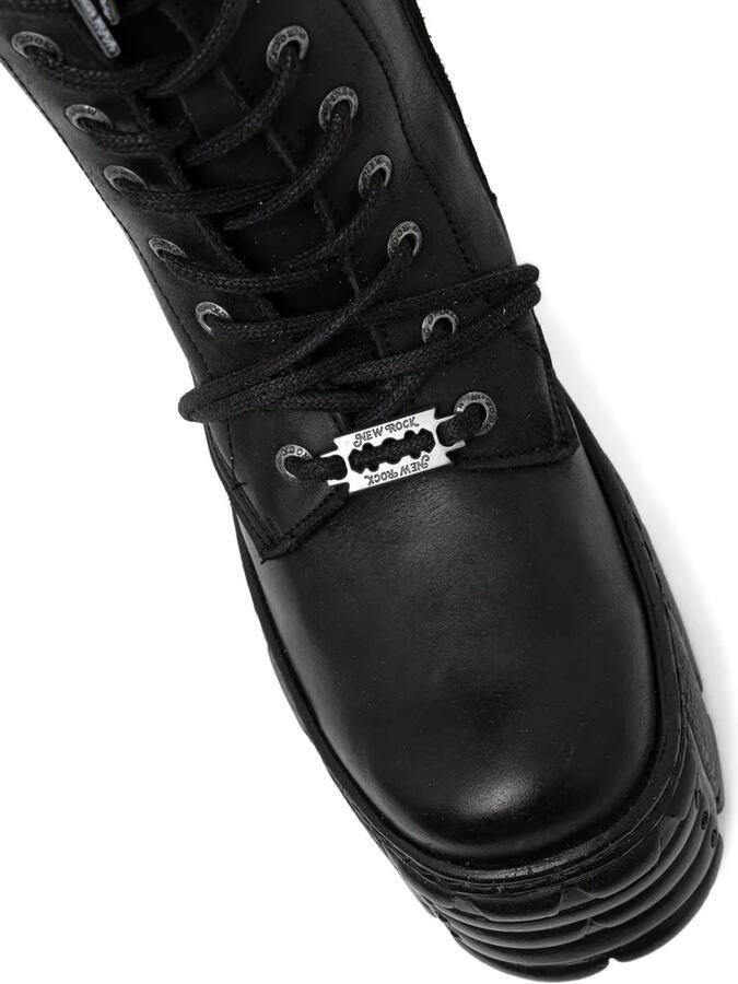 NEW ROCK 120 mm veterlaarzen met plateauzool Zwart - Foto 2