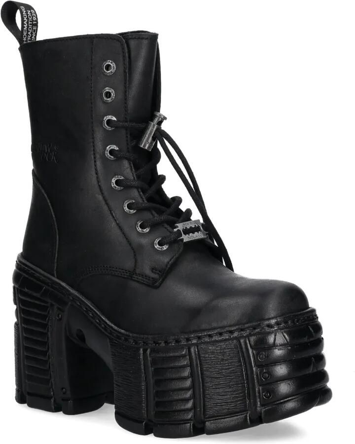 NEW ROCK 120 mm veterlaarzen met plateauzool Zwart - Foto 2