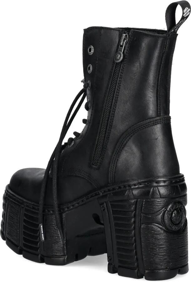 NEW ROCK 120 mm veterlaarzen met plateauzool Zwart - Foto 3