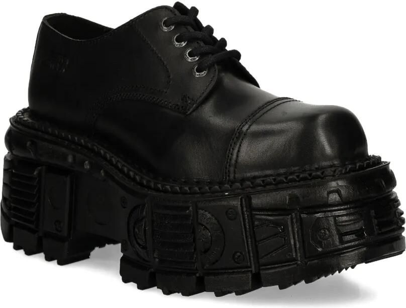 NEW ROCK 60 mm veterschoenen met plateauzool Zwart - Foto 3