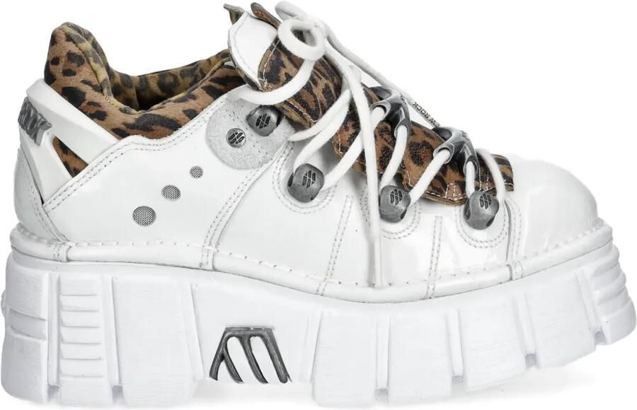 NEW ROCK 60mm sneakers met luipaardprint Wit